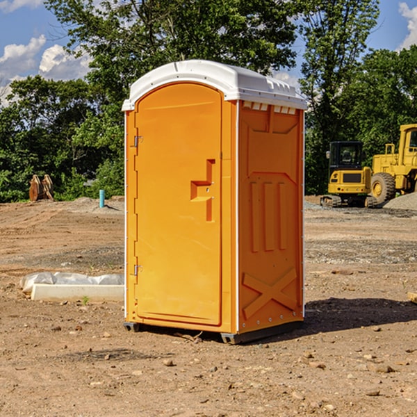 how often are the porta potties cleaned and serviced during a rental period in Gretna